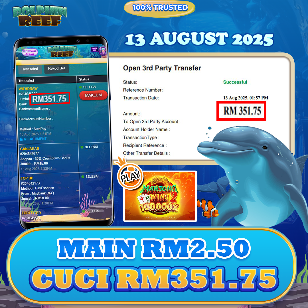 DolphinReef88 x Pragmatic Play : Mahjong Wins 2