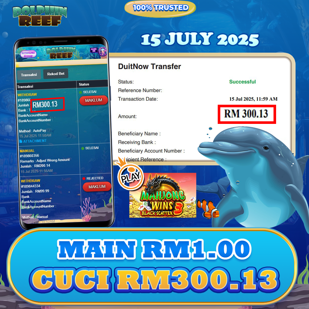 DolphinReef88 x Pragmatic Play : Mahjong Wins 3