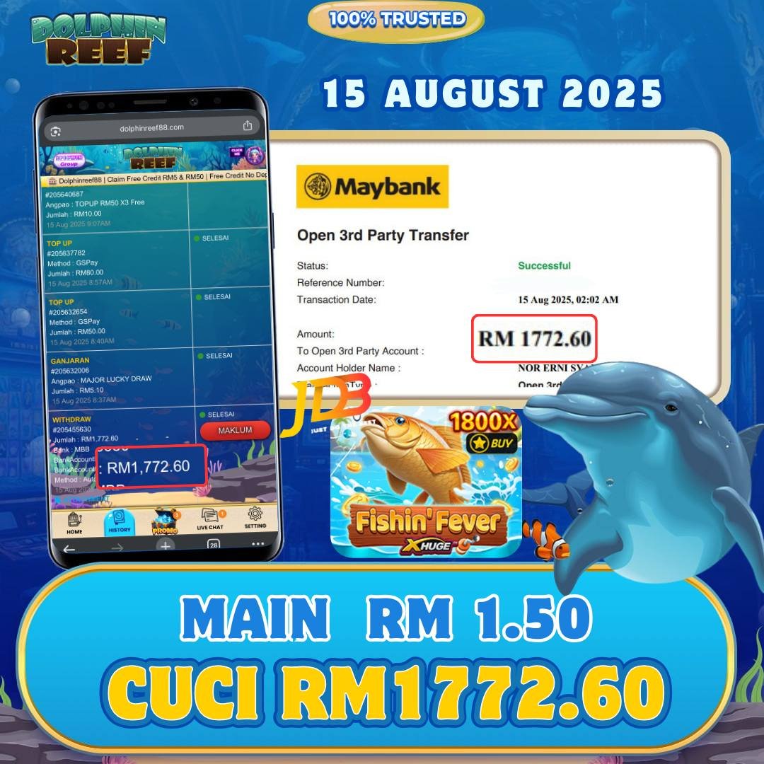 DolphinReef88 x JDB : Fishin’Fever