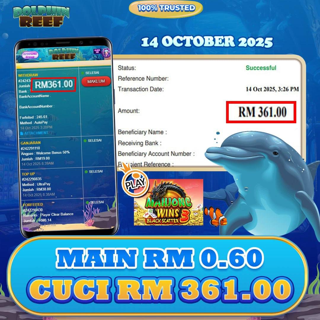 DolphinReef88 x PRAGMATIC : MAHJONG WINS3 BLACK SCATTER